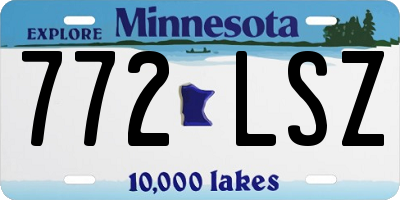 MN license plate 772LSZ
