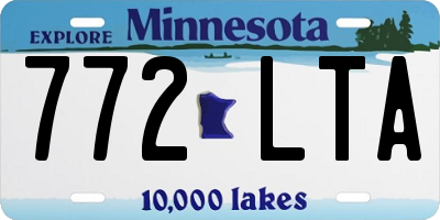 MN license plate 772LTA
