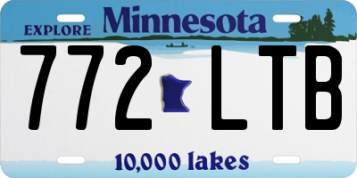 MN license plate 772LTB