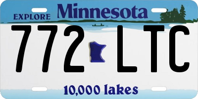 MN license plate 772LTC