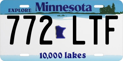 MN license plate 772LTF