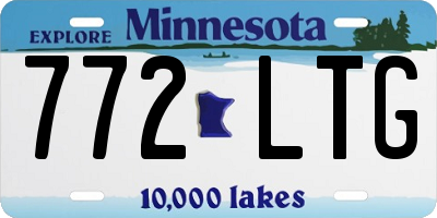 MN license plate 772LTG