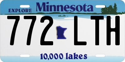 MN license plate 772LTH