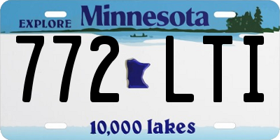 MN license plate 772LTI