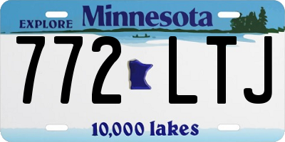 MN license plate 772LTJ