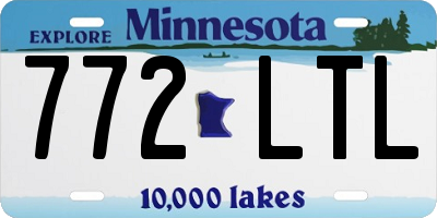 MN license plate 772LTL