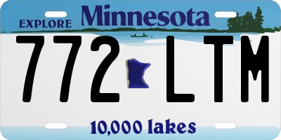 MN license plate 772LTM