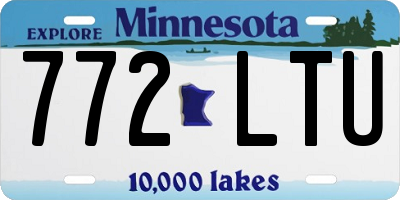 MN license plate 772LTU