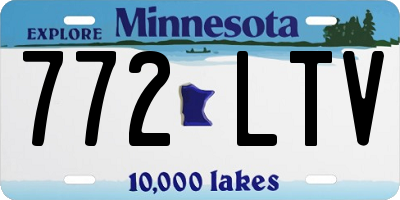 MN license plate 772LTV