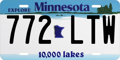 MN license plate 772LTW