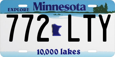 MN license plate 772LTY
