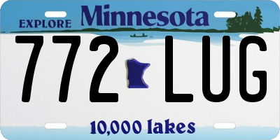 MN license plate 772LUG