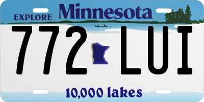 MN license plate 772LUI