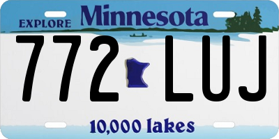 MN license plate 772LUJ