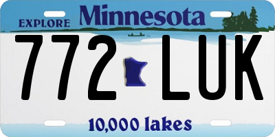 MN license plate 772LUK