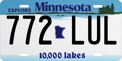 MN license plate 772LUL