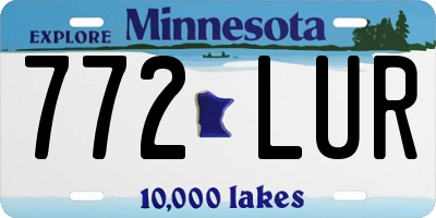 MN license plate 772LUR