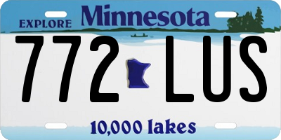 MN license plate 772LUS