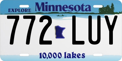 MN license plate 772LUY