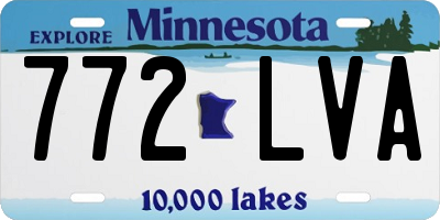 MN license plate 772LVA