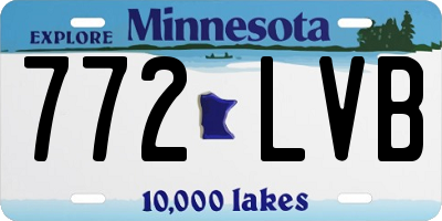 MN license plate 772LVB