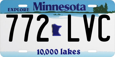 MN license plate 772LVC