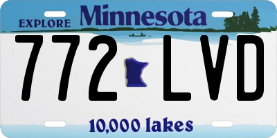 MN license plate 772LVD