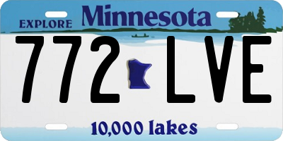 MN license plate 772LVE
