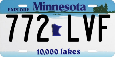 MN license plate 772LVF