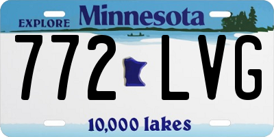 MN license plate 772LVG