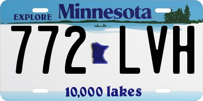MN license plate 772LVH