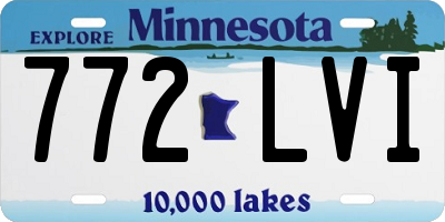 MN license plate 772LVI