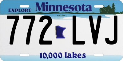 MN license plate 772LVJ