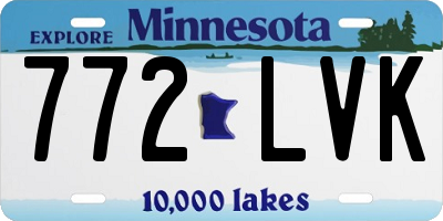 MN license plate 772LVK