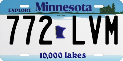 MN license plate 772LVM