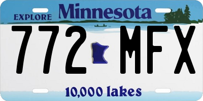 MN license plate 772MFX