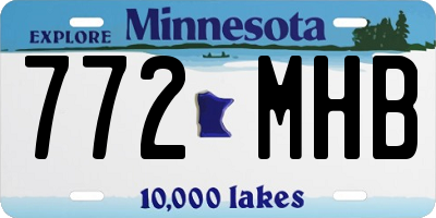MN license plate 772MHB