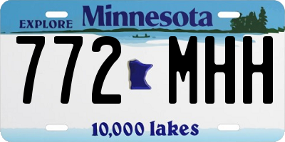 MN license plate 772MHH