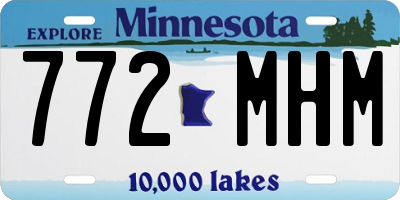 MN license plate 772MHM
