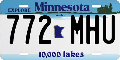 MN license plate 772MHU