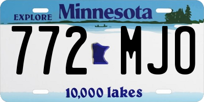 MN license plate 772MJO