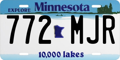 MN license plate 772MJR