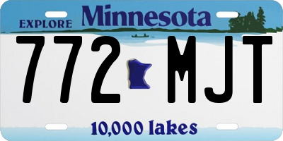 MN license plate 772MJT