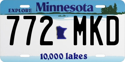 MN license plate 772MKD