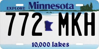 MN license plate 772MKH