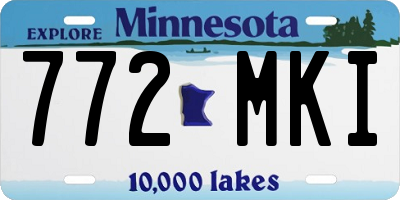MN license plate 772MKI