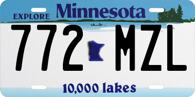 MN license plate 772MZL