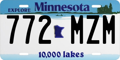 MN license plate 772MZM
