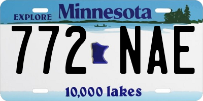 MN license plate 772NAE