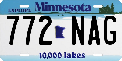 MN license plate 772NAG